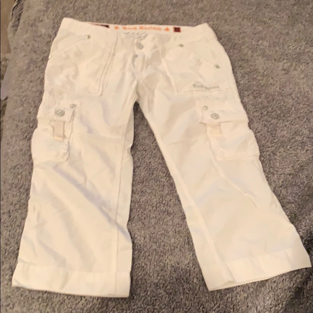 Rock Revival White Cargo Capris